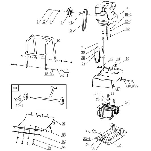 Вибратор и рама Champion PC1645RH